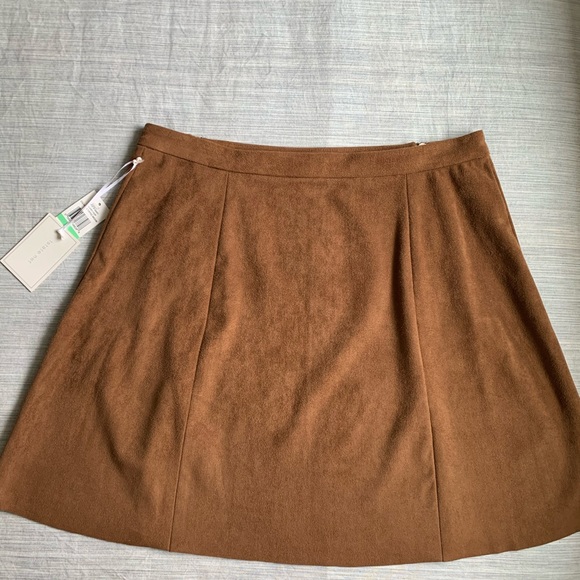 1. State Nordstrom Suede Zipper Tulip Skirt - Picture 2 of 7